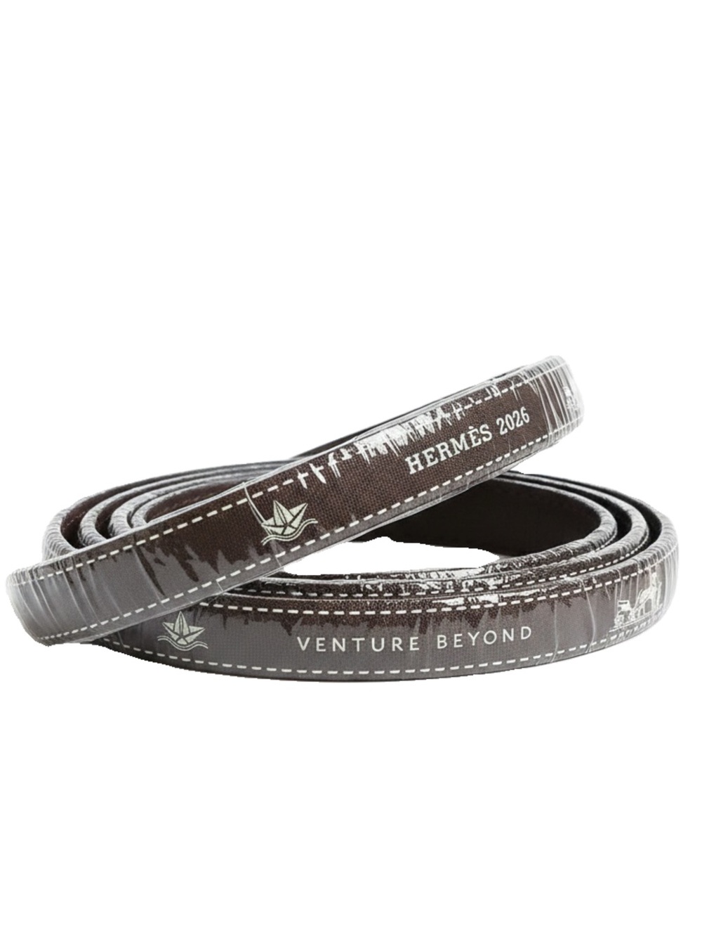 🛍️ Hermes FULL ROLL SEALED Special Edition 2026 Venture Beyond Brown Ribbon - Picture 1 of 10